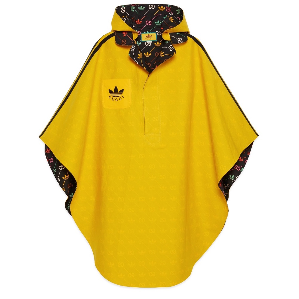 size M - Gucci Adidas Cape Jacket trefoil GG logo reversible hooded